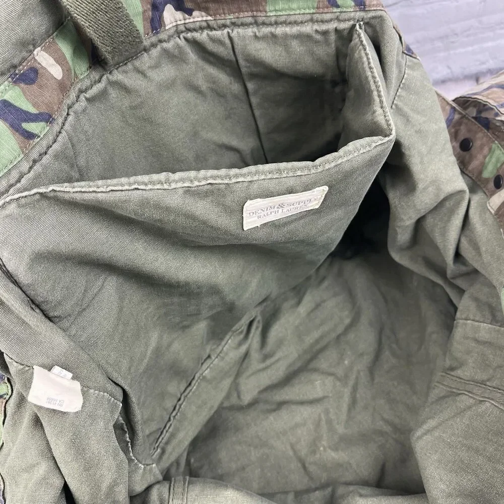 Ralph Lauren Denim & Supply Camo Canvas Military Tote Messenger Bag RipStop